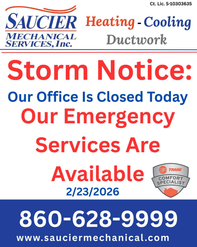 A dirty HVAC air filter next to a clean one, demonstrating the need for maintenance by Saucier Mechanical Services in Plantsville, CT.