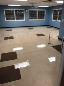 Dirty bedroom carpet before cleaning or replacement by Fresh Step Cleaning Services in Owensboro, KY