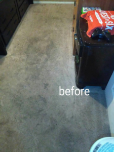 Dirty carpet before professional cleaning service by Residential Carpet Cleaning in Bakersfield, CA.