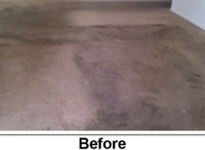 A dirty carpet before cleaning by Sterling SYLVA Sisters Cleaning Services in Kapolei, HI.