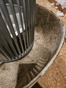 A dirty HVAC blower fan, indicating a need for cleaning or maintenance by Advance Heating & Air, Inc. in Sumter, SC.