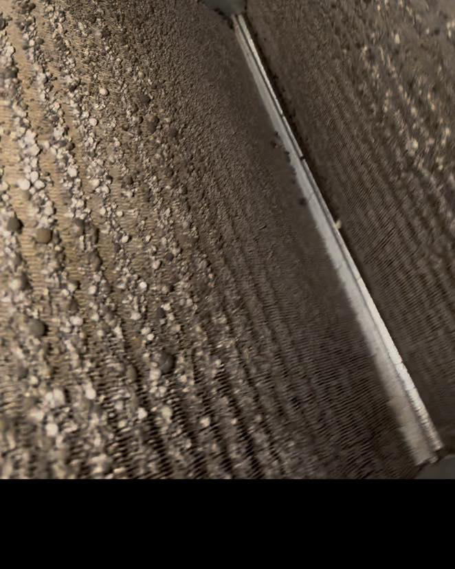 A close-up of a very dirty HVAC coil needing cleaning by Fields Cooling Heating & Refrigeration in Foley, AL.