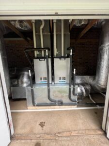 Dual HVAC air handlers and extensive ductwork installation by ACE Heating & Cooling, Inc. in Jonesboro, AR