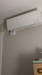 A white ductless mini-split indoor unit installed on a wall by Gahanna Heating & Cooling in Columbus, OH.