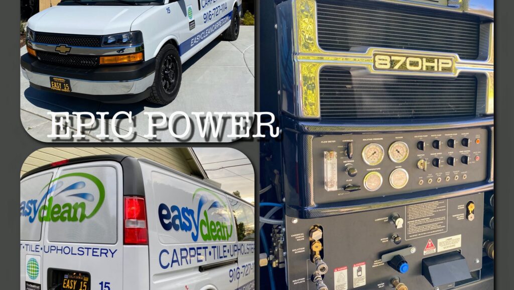 The Easy Clean Carpet Care service van and powerful truck-mounted cleaning equipment in Citrus Heights, CA