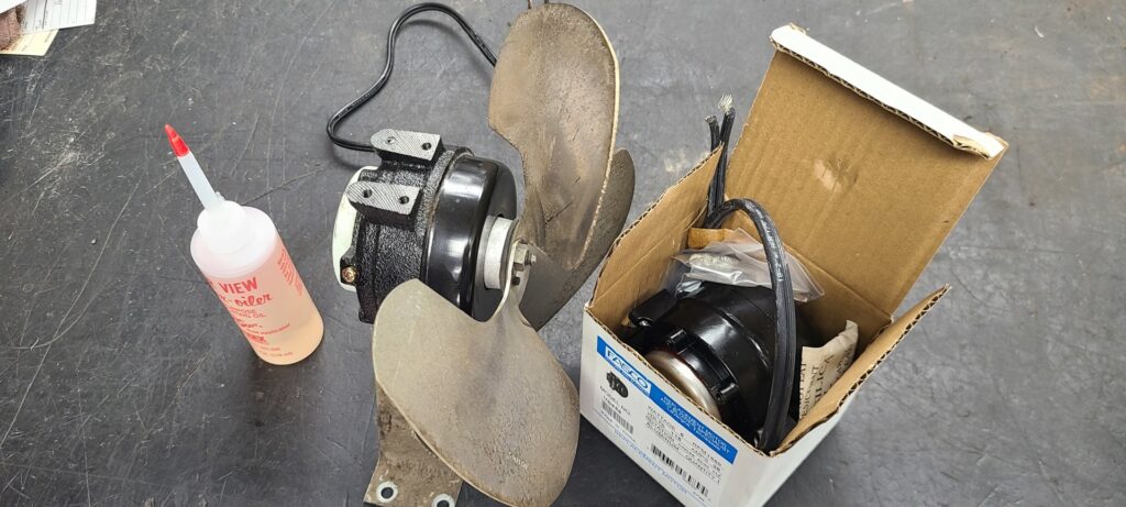 Two electric fan motors with blades, essential HVAC components from A-1 Electric Motor Service in Covington, KY.