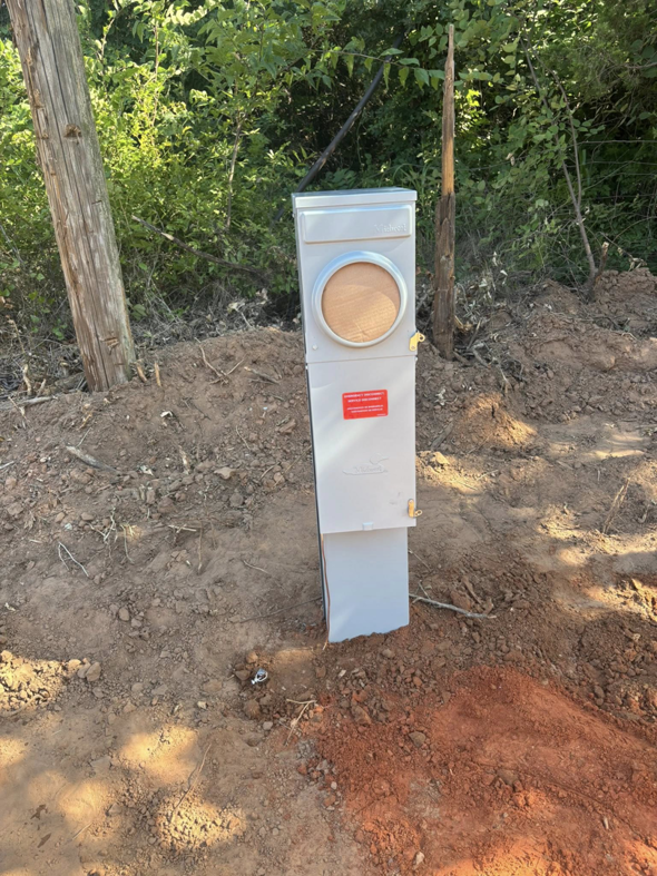 A newly installed or serviced electrical breaker panel on a wall by Top notch electric llc in Clearwater, FL.