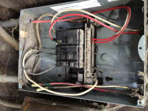 An electrical breaker panel being inspected by Southern Electrical Services in Houma, LA