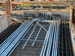 Detailed electrical conduit bends and installation at a construction project by Steve Thomson Electric in Fort Worth, TX.