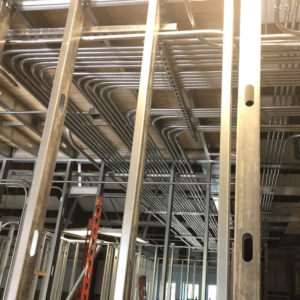 Electrical conduits expertly installed in a commercial building ceiling by Eastmont Electric Company, Inc. in Montgomery, AL.