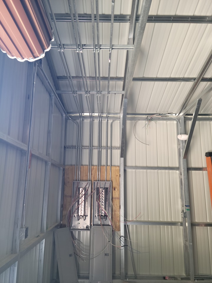 Electrical conduit and panel installation in a commercial space by A.C. Electrical in Sumter, SC.
