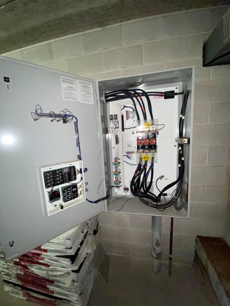 Complex electrical control panel wiring and components by Signature Electric INC. in Cleveland, OH
