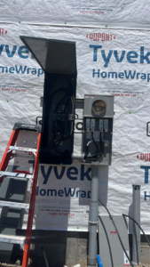 Electrical meter and service panel installation on a new construction by One Electric LLC in Idaho Falls, ID