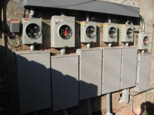 Electrical meter and service panel installation by Gemini Electric Company LLC in Louisville, KY.