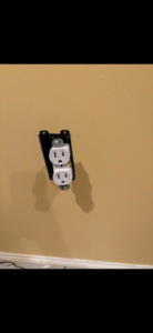 An electrical outlet being installed or replaced in a wall by SandD electric in Winchester, VA.