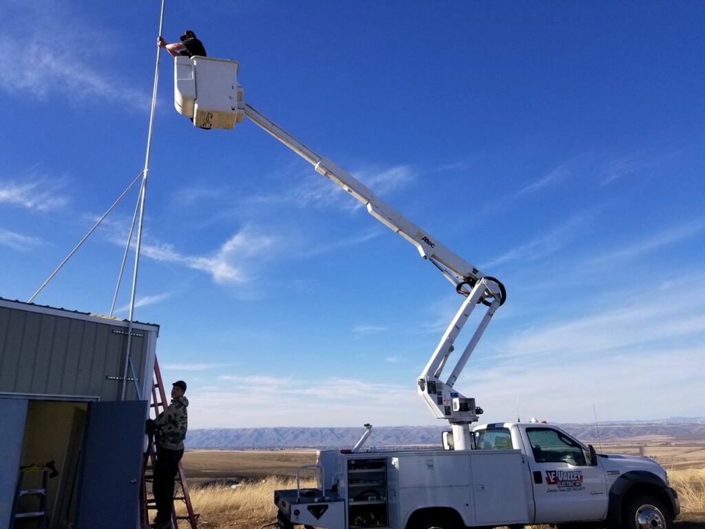 Installation of multiple electrical panels and conduits at a construction site by Valley Electric Inc in Lewiston, ID.