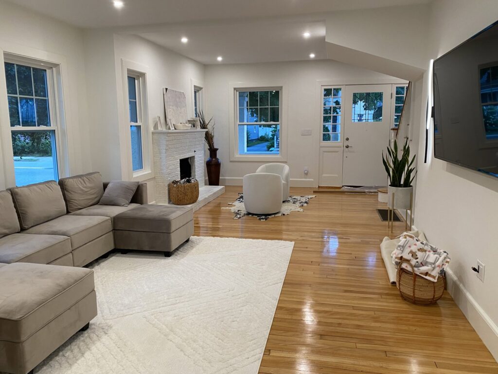 An electrical panel and decorative wall sconces installed in a bedroom by Border Electrical Contractor LLC in Nashua, NH.