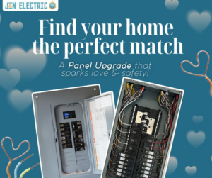 An open electrical panel showing wiring and a closed panel, representing a panel upgrade by J&N Electric LLC in Lewistown, PA.