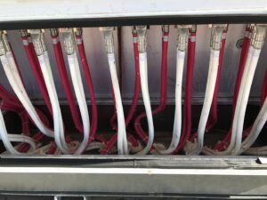 Close-up of electrical panel wiring and connections by New Revelation Technologies LLC in Nampa, ID.