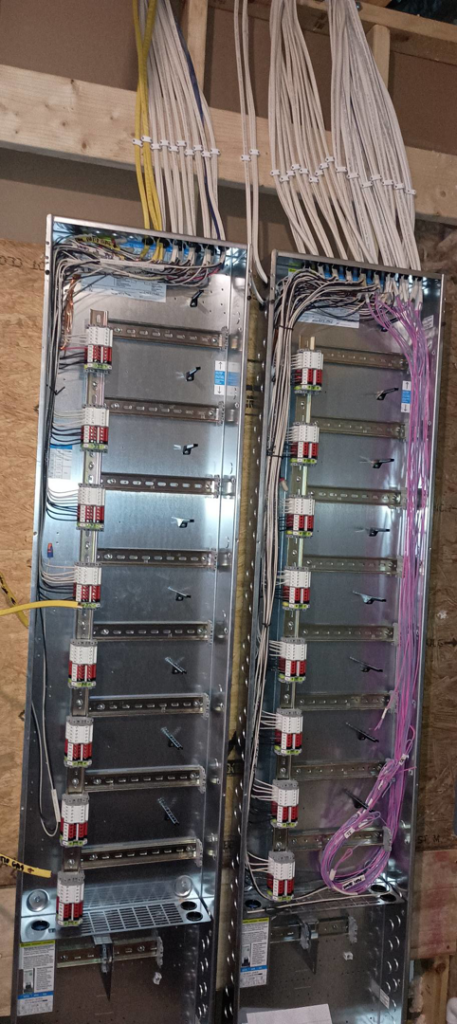 Essential Electric LLC performing electrical panel wiring and installation for a client in Lancaster, KY.