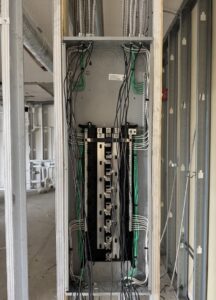 Electrical panel wiring installation in a commercial building by TruVolt Electric in South Bend, IN
