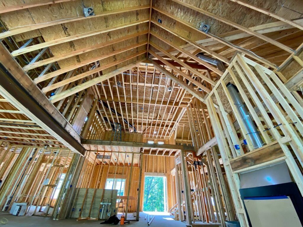 Electrical rough-in wiring visible in a new construction home by Pinnacle Electric Solutions in Port St. Lucie, FL.