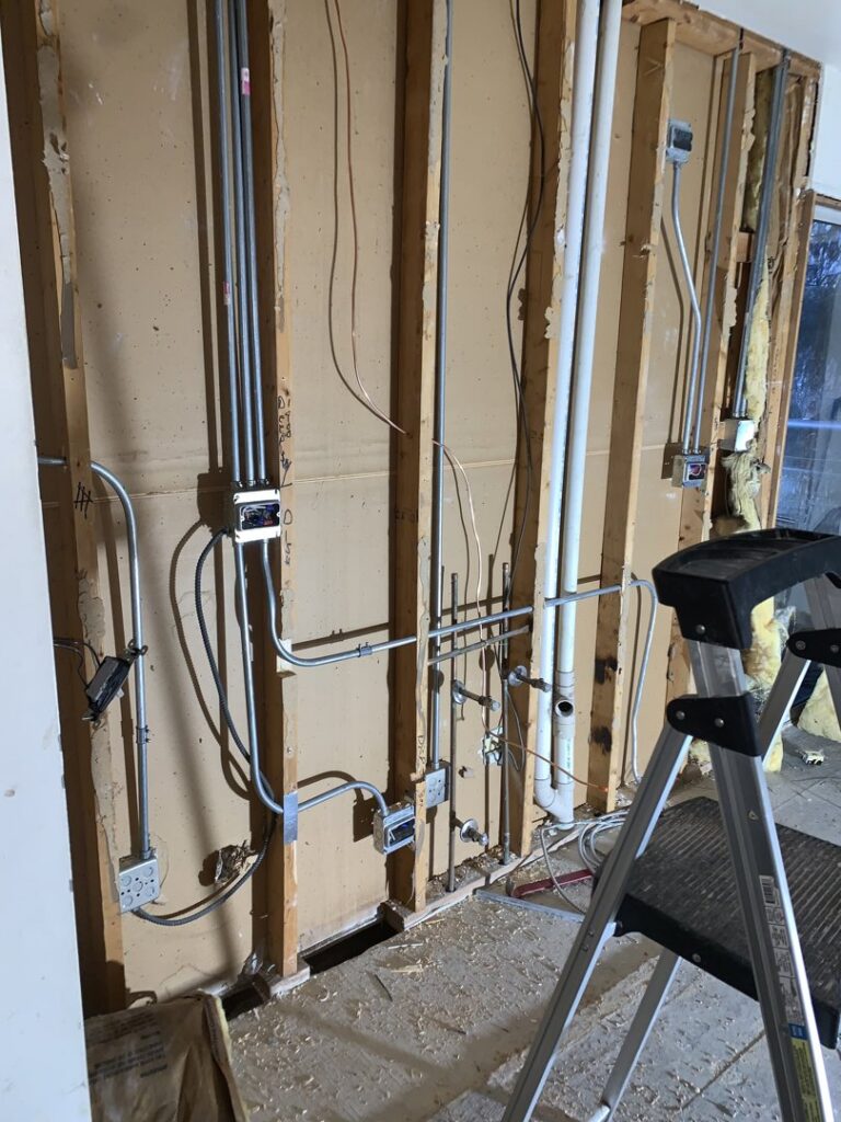 Electrical rough-in wiring and conduit installation by Tritan Services LLC in Naperville, IL
