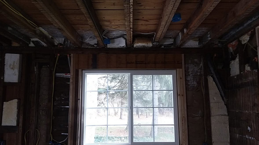 Electrical rough-in wiring and junction boxes installed in a building under construction by Wilderness Electric in Grand Rapids, MI