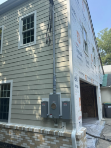 New electrical service installation on a house by Cruz Electrical Services in Wilmington, DE.