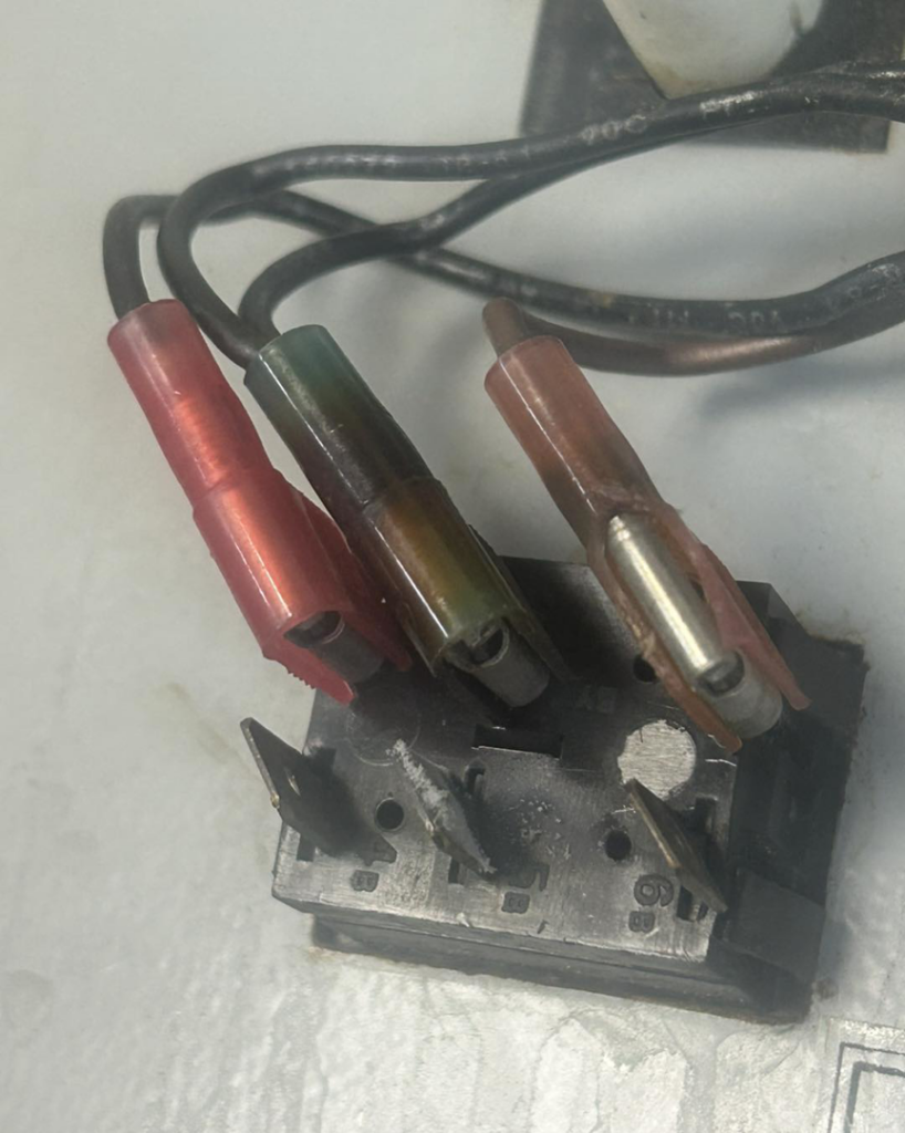 Close-up of electrical wiring connections being worked on by Black Bear Electric in Aurora, CO.