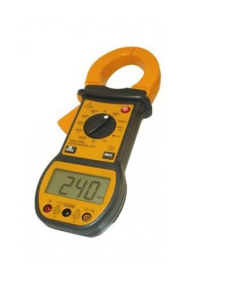 A professional electrician's clamp meter displaying 240 volts, used by Electriciansonway in Hollywood, FL