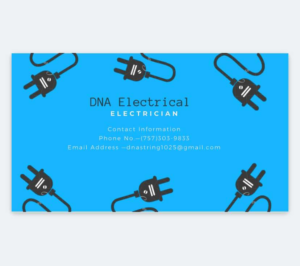 An electrician installing a ceiling light or fan fixture for DNA Electrical in Richmond, VA.