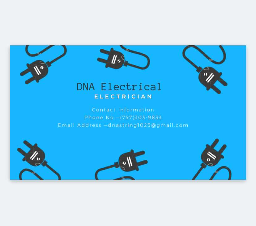 An electrician installing a ceiling light or fan fixture for DNA Electrical in Richmond, VA.