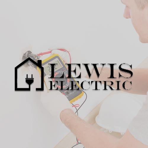 An electrician from Lewis Electric testing electrical wiring with a multimeter in Macon, GA