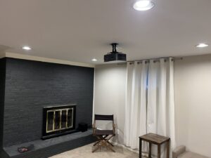 An electrician from Sparrow Electric, LLC using wire pulling equipment for a large electrical installation in Denver, CO.