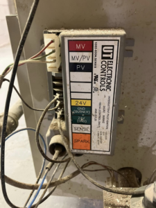 A close-up of an electronic controls unit, a key HVAC component, for AVS Heating and Air Conditioning in Alexandria, VA.
