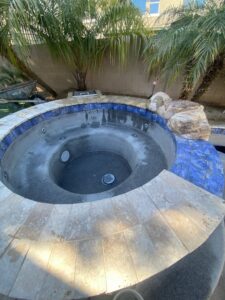 An empty hot tub or spa, ready for cleaning or repair service by Cruz pool service and repair in Lees Summit, MO