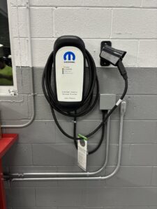 An EV charging station installation by Kevin Kelley Electrical Inc in Leominster, MA.