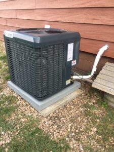 An Evcon outdoor air conditioning unit installed by Butte Heating & Cooling in Rapid City, SD.
