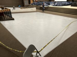 Event space carpet and dance floor installation by Branch Floor Covering in Cranston, RI