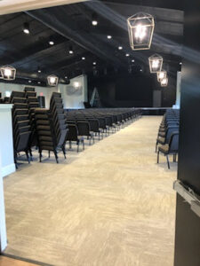 Event venue with extensive ceiling and decorative lighting by Empower Electric, LLC in Nashville, TN.