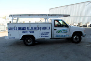Expert Air Conditioning & Heating service truck ready for HVAC jobs in Las Vegas, NV.