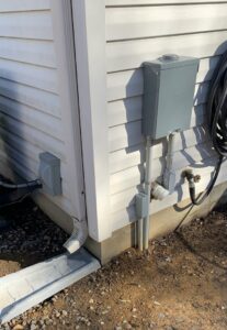 Exterior electrical meter and service conduit installation by Civic Electric in Bethlehem, PA