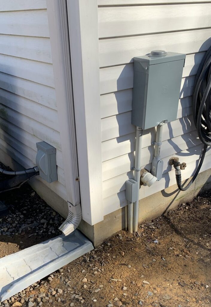 Exterior electrical meter and service conduit installation by Civic Electric in Bethlehem, PA