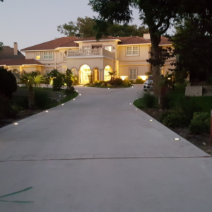 Exterior lighting installation for a large home by Zaheer Electrical Plus in Dallas, TX.