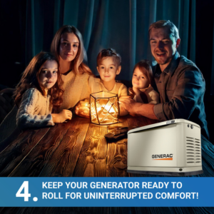 A family enjoying comfort with a Generac home standby generator from Kenerator in Plano, TX.
