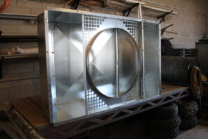 A large, finished piece of HVAC ductwork ready for installation by Expert Air Conditioning & Heating in Las Vegas, NV.