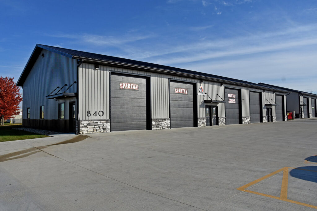 A comfortable seating area within the fireplace showroom at Spartan Heating, Cooling and Fireplaces in Cedar Rapids, IA