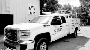 A branded Five Star Refrigeration, LLC HVAC service truck in Las Cruces, NM, ready for heating and air conditioning services.