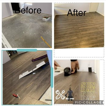 Floor installation collage showing a floor HVAC register by AZ Remodeling & Handyman LLC in Scottsdale, AZ
